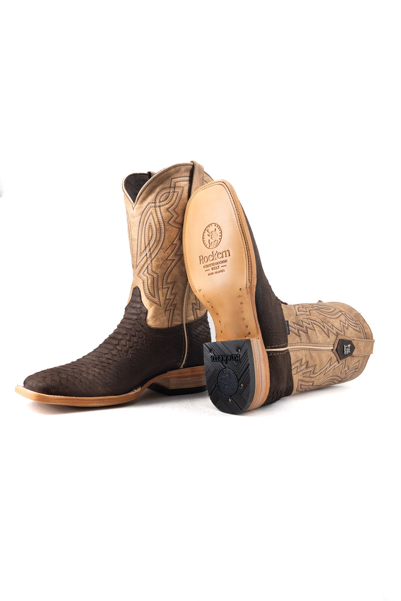 Renegate Python Square Toe Cowboy Boot