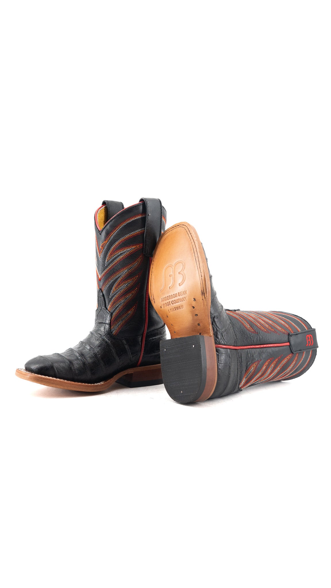 Little Anderson Bean Brevyn Belly Caiman Cowboy Boot