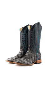 Horse Power Pirarucu Petrified Oak Square Toe Cowboy Boot