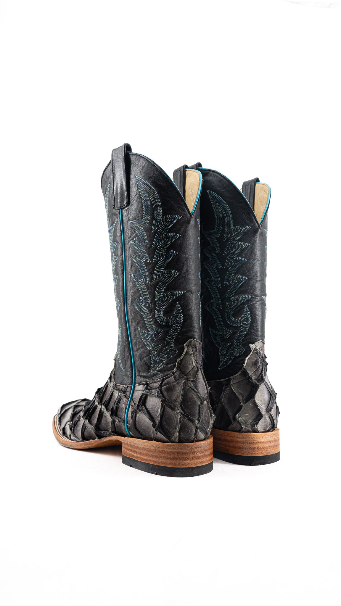 Horse Power Pirarucu Petrified Oak Square Toe Cowboy Boot