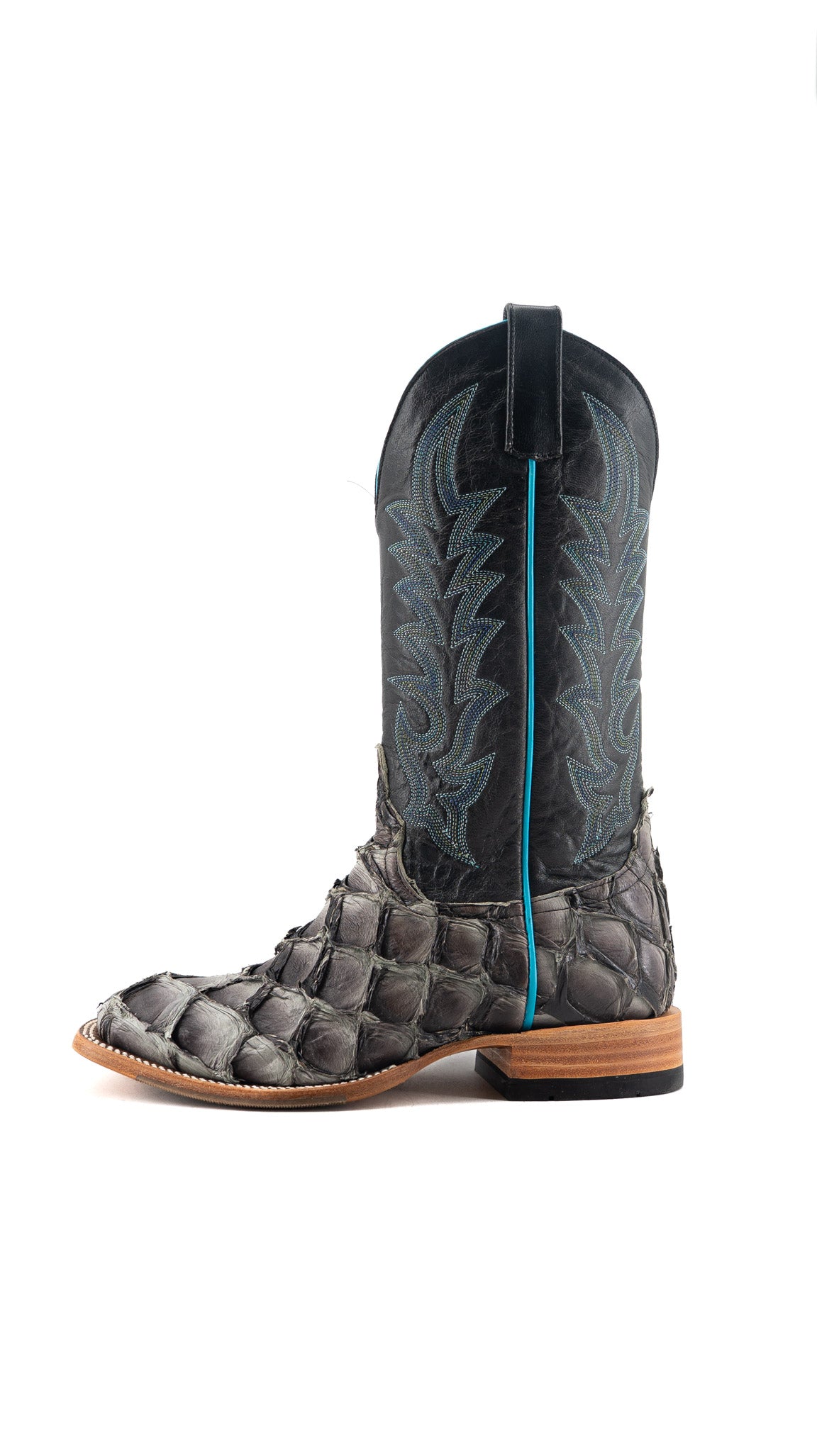 Horse Power Pirarucu Petrified Oak Square Toe Cowboy Boot