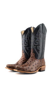 Horse Power Exotic Ostrich Cutter Toe Cowboy Boot