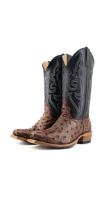 Horse Power Ostrich Cutter Toe Cowboy Boot