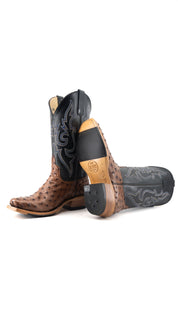 Horse Power Exotic Ostrich Cutter Toe Cowboy Boot