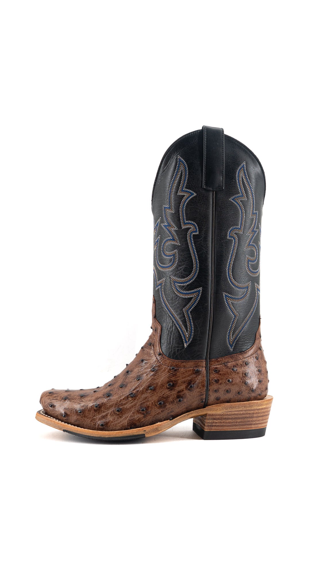 Horse Power Exotic Ostrich Cutter Toe Cowboy Boot