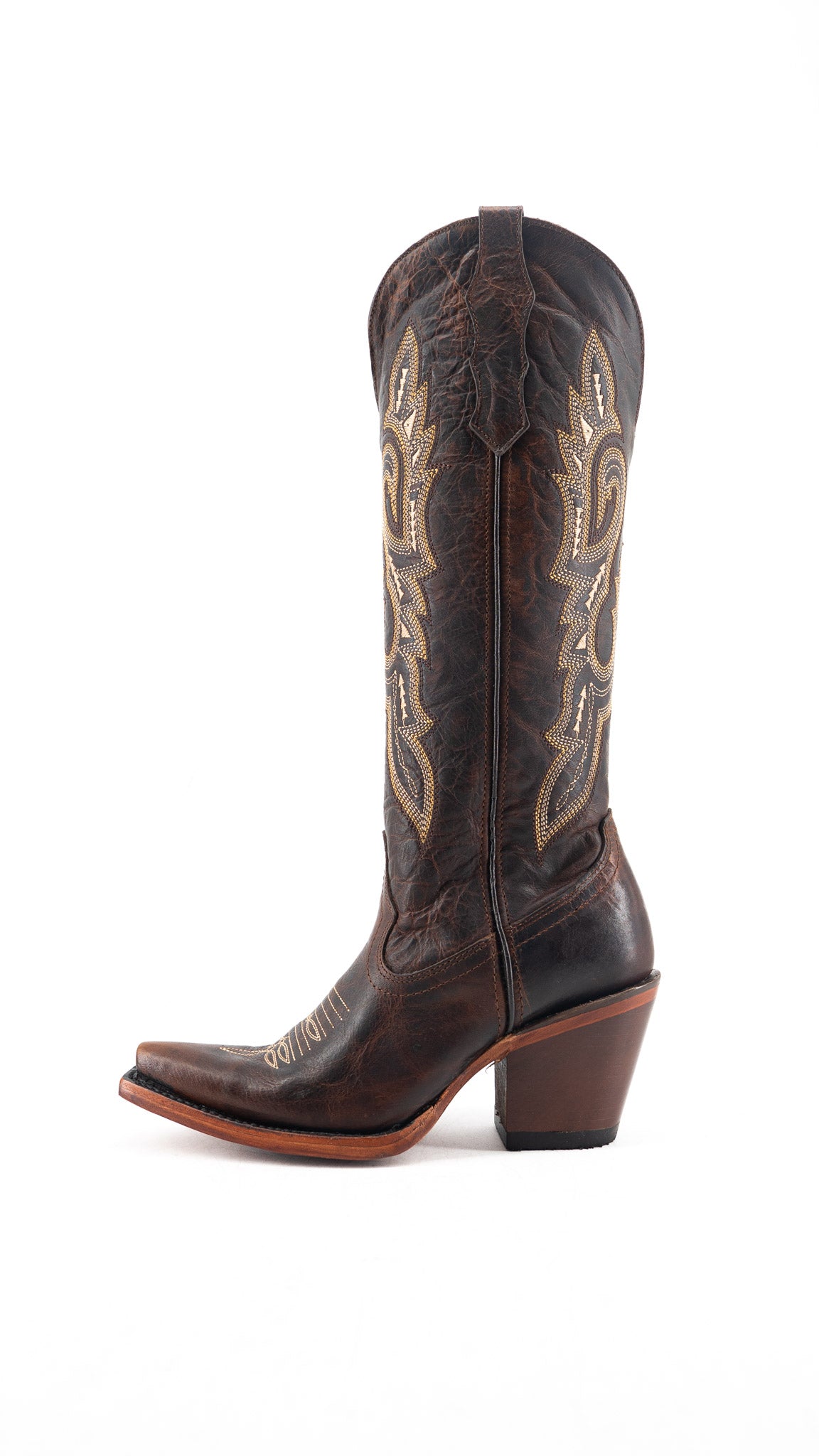 Alessia Tall Snip Toe Cowgirl Boot - Black / 5 Alessia Tall Snip Toe Cowgirl Boot - Black / 5