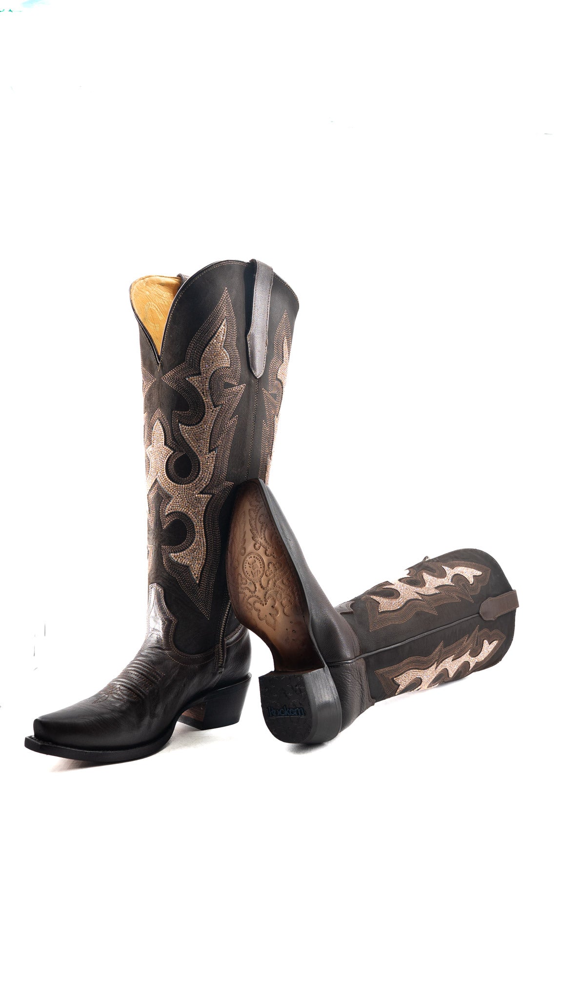 Lorraine Tall Wide Calf Snip Toe Cowgirl Boot