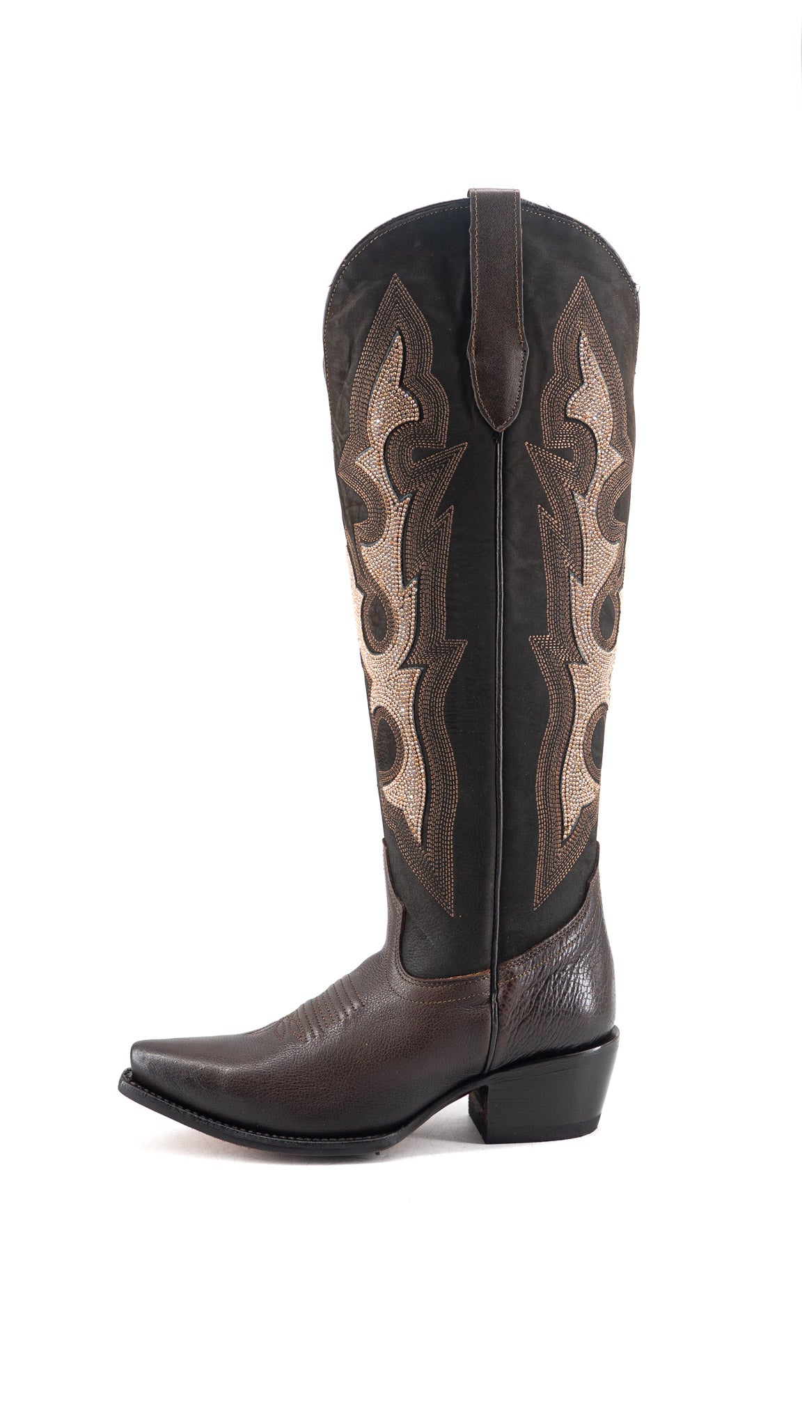 Lorraine Tall Wide Calf Snip Toe Cowgirl Boot