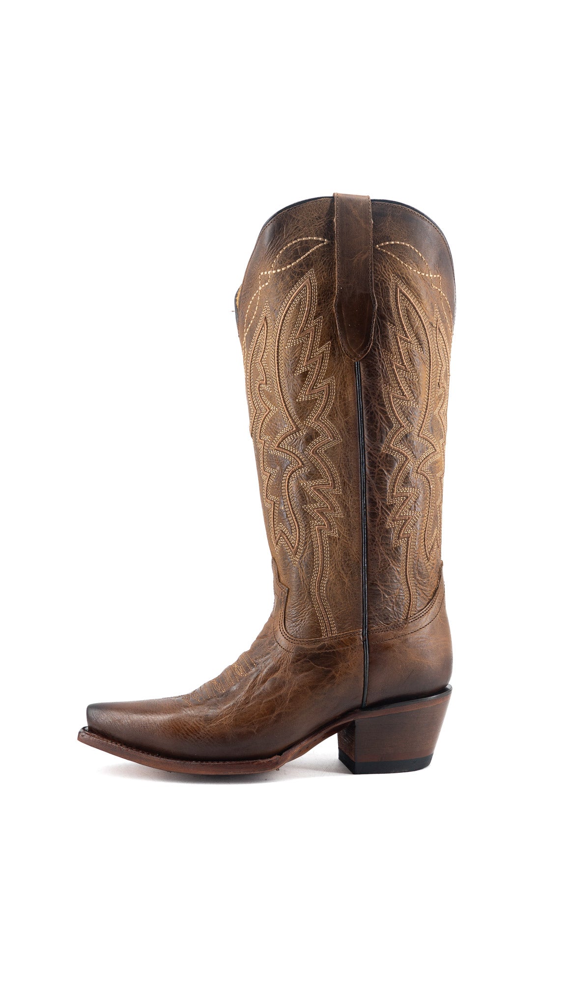 Alexia Midi Wide Calf Snip Toe Cowgirl Boot
