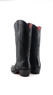 Dalia Midi Red Bottom Wide Calf Snip Toe Cowgirl Boot