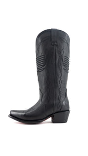 Dalia Midi Red Bottom Wide Calf Snip Toe Cowgirl Boot