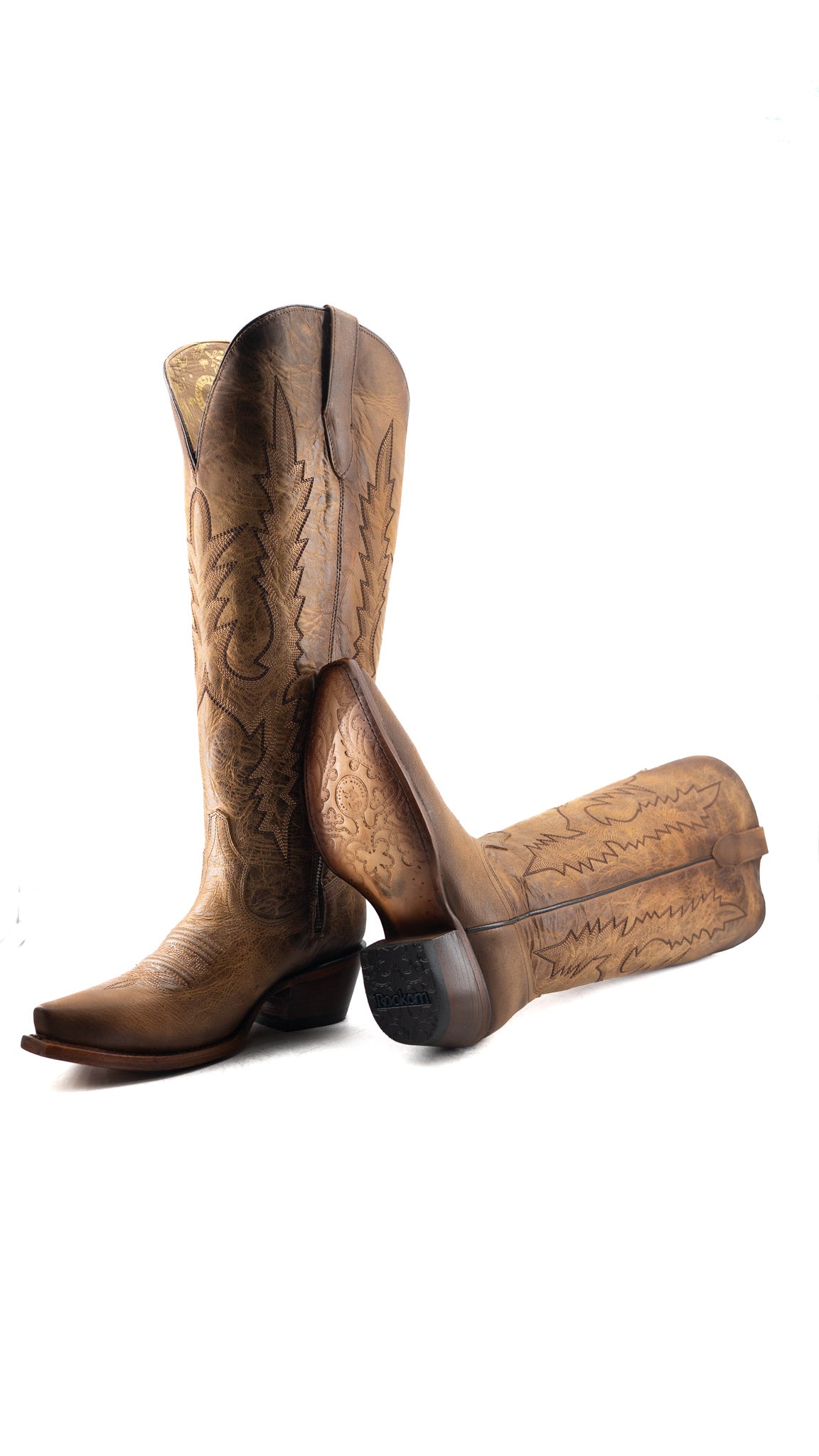 Scarlett Tall Wide Calf Snip Toe Cowgirl Boot