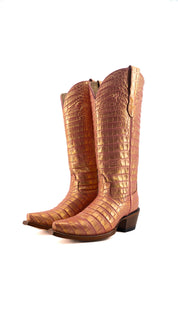 Rory Belly Caiman Midi Snip Toe Cowgirl Boot