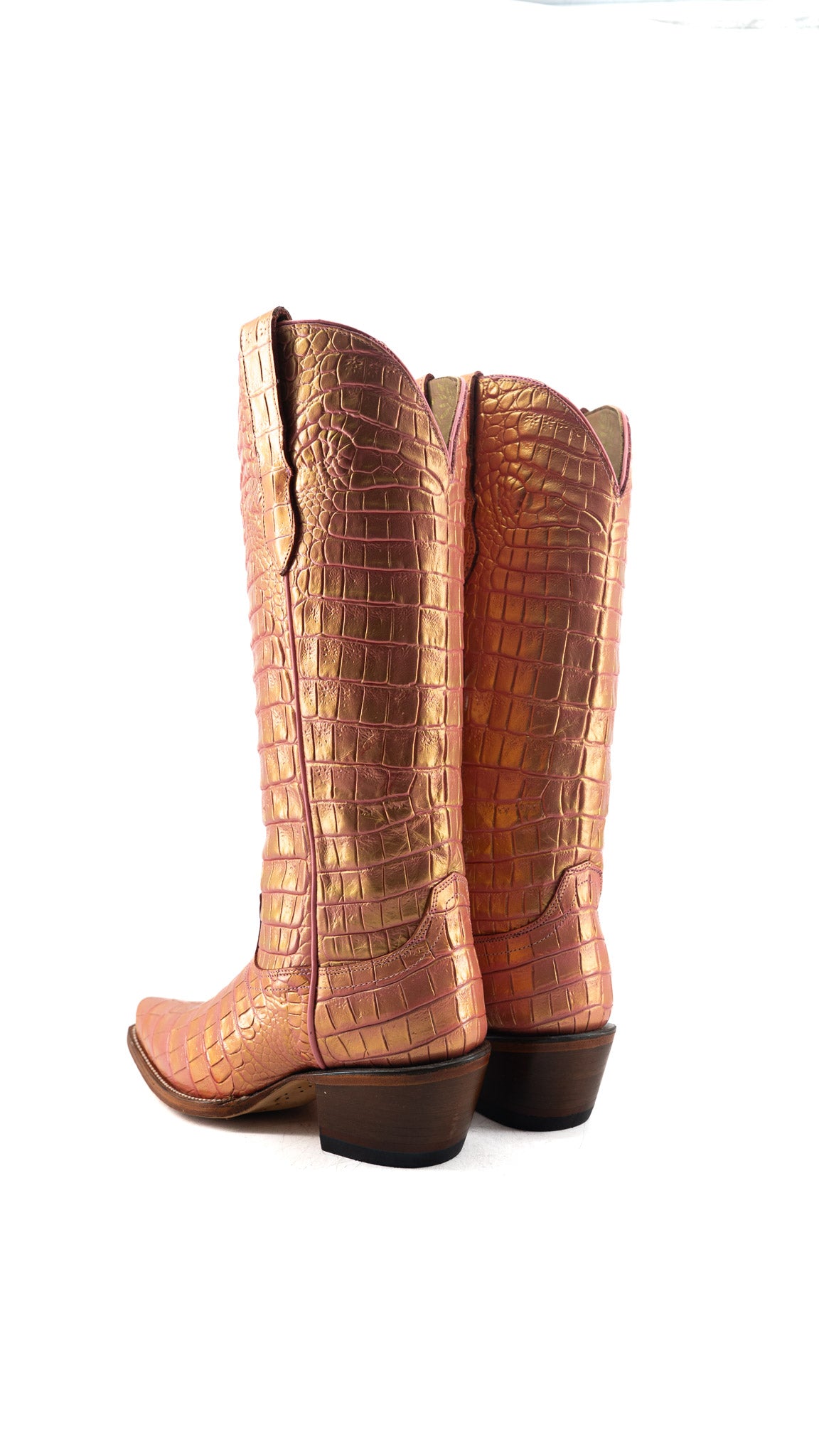 Rory Belly Caiman Midi Snip Toe Cowgirl Boot