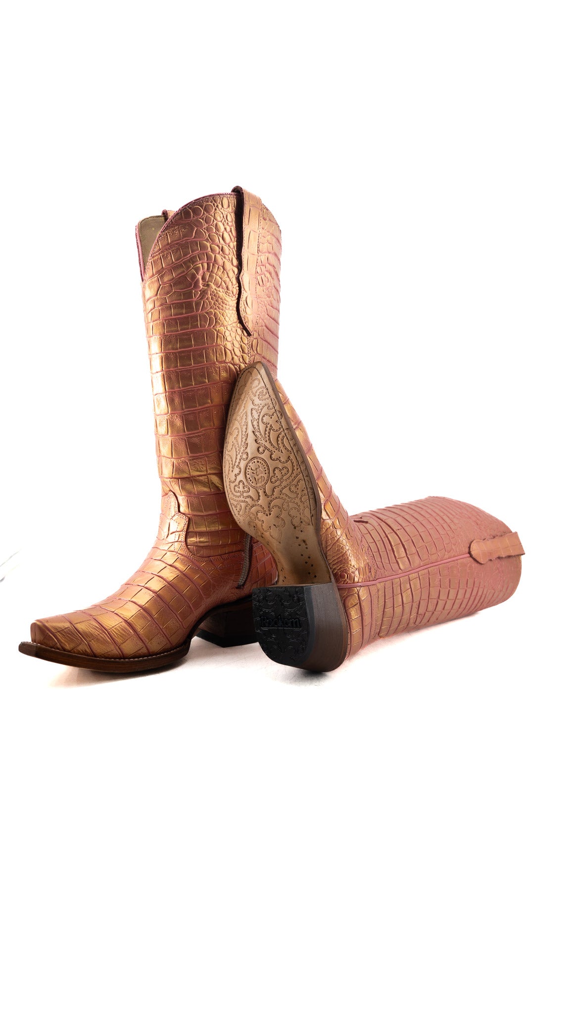 Rory Belly Caiman Midi Snip Toe Cowgirl Boot