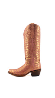 Rory Belly Caiman Midi Snip Toe Cowgirl Boot