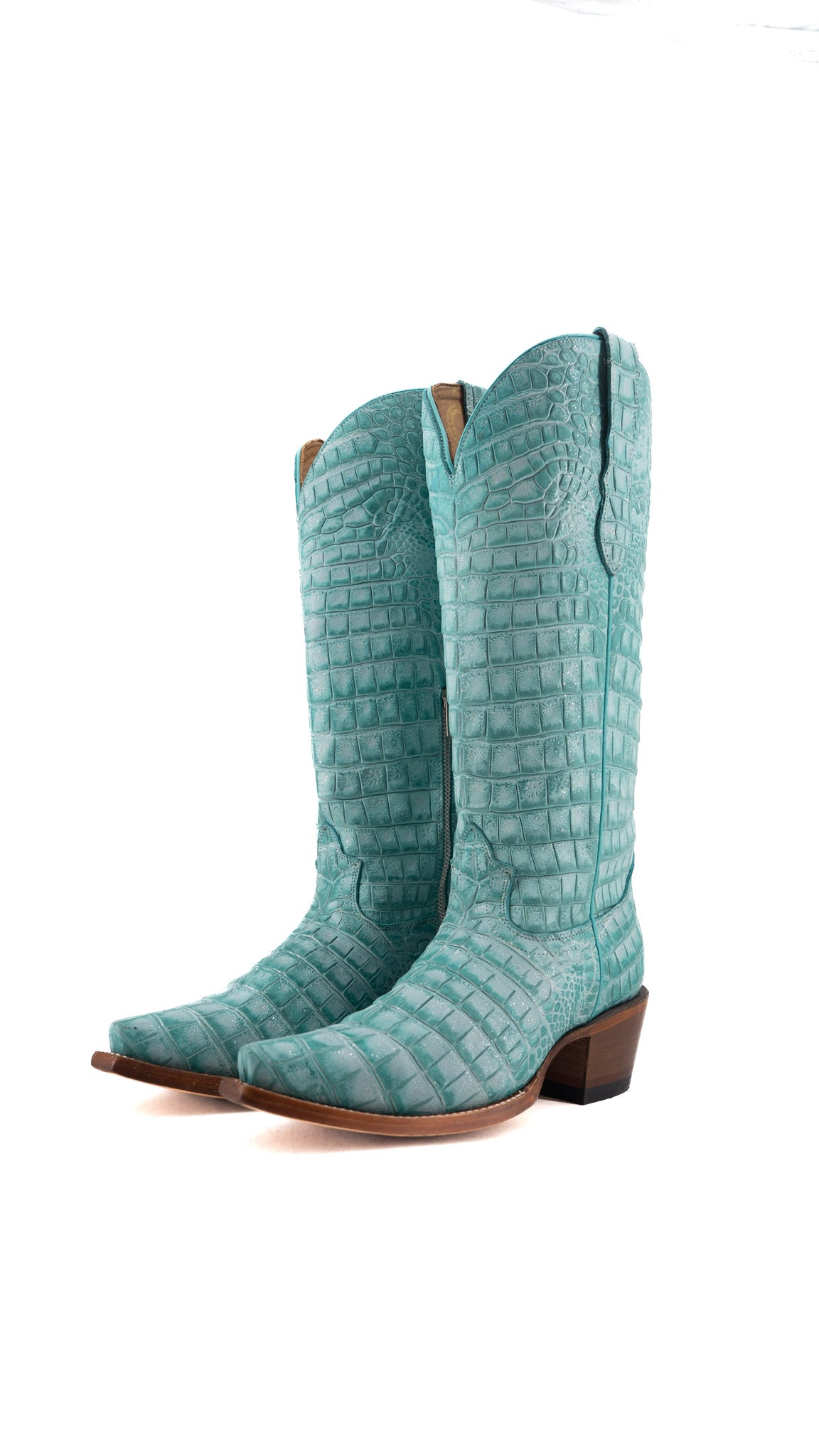 Rory Belly Caiman Midi Snip Toe Cowgirl Boot