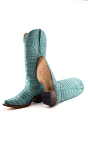 Rory Belly Caiman Midi Snip Toe Cowgirl Boot