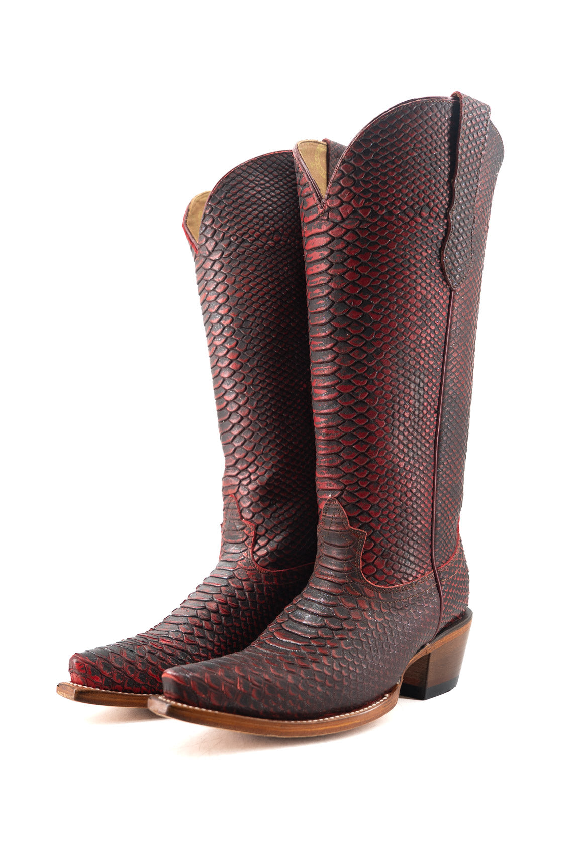 Chloe Python Midi Snip Toe Cowgirl Boot