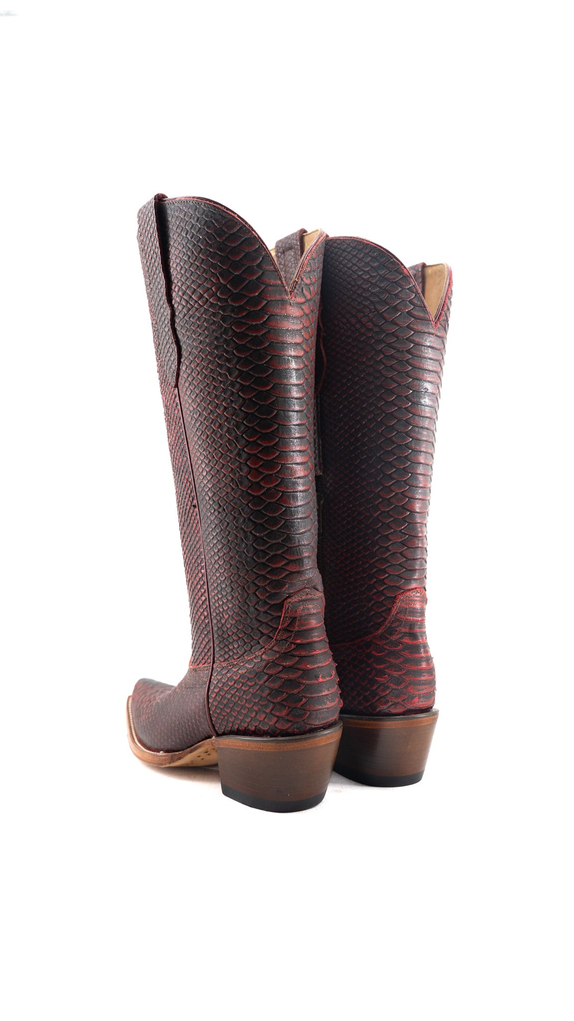 Chloe Python Midi Snip Toe Cowgirl Boot