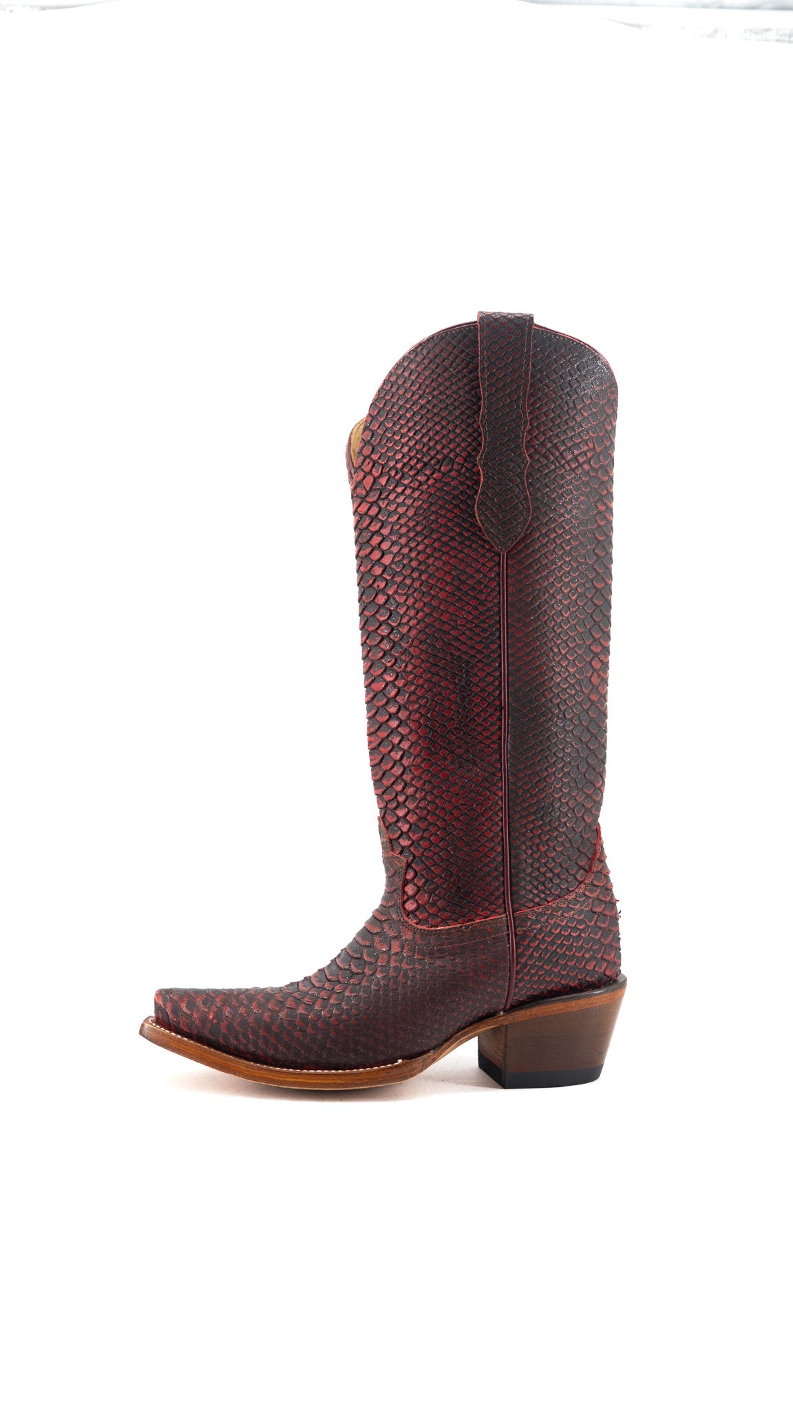 Chloe Python Midi Snip Toe Cowgirl Boot