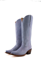 Chloe Python Midi Snip Toe Cowgirl Boot