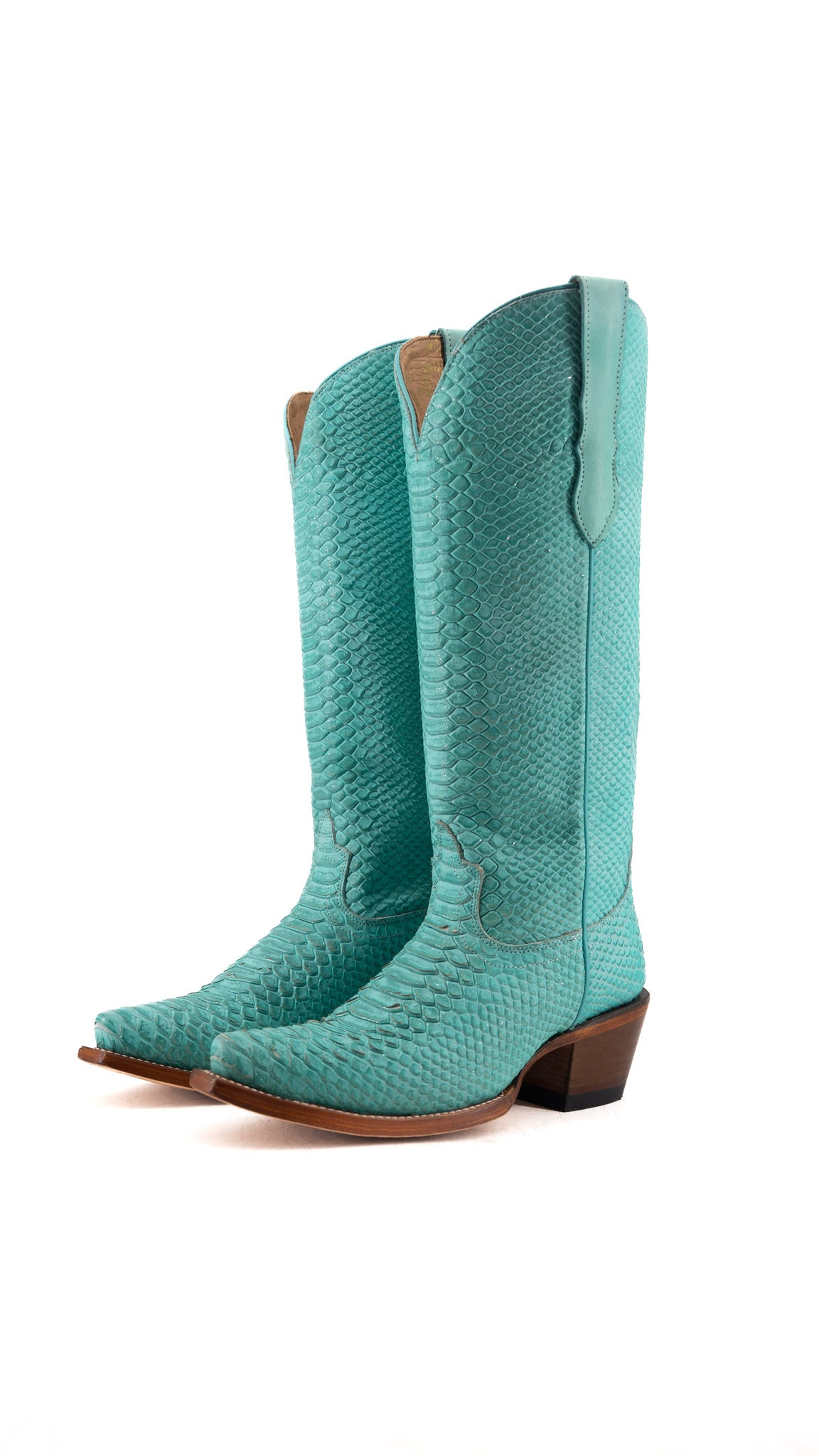 Chloe Python Midi Snip Toe Cowgirl Boot