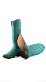 Chloe Python Midi Snip Toe Cowgirl Boot