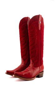 Katelyn Tall Red Bottom Snip Toe Cowgirl Boot