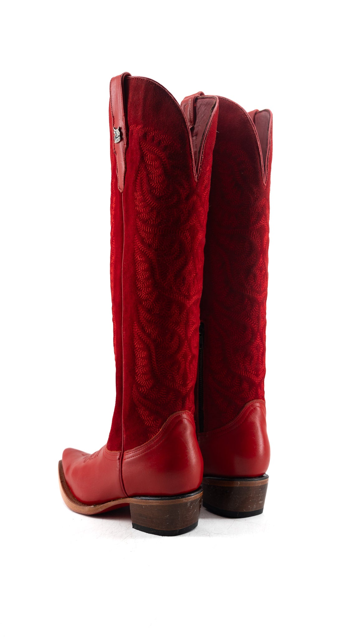 Katelyn Tall Red Bottom Snip Toe Cowgirl Boot