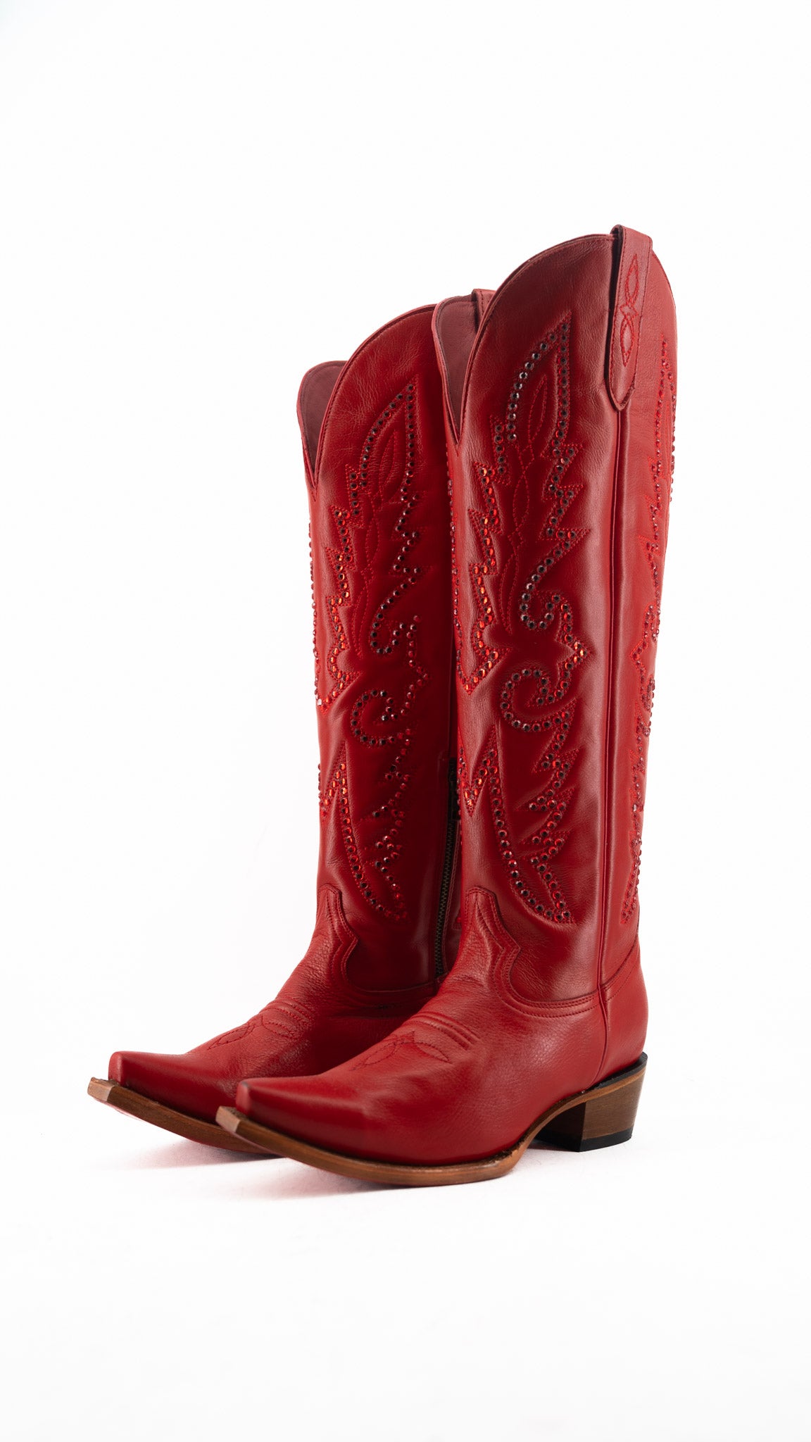 Zamara Tall Red Bottom Snip Toe Cowgirl Boot