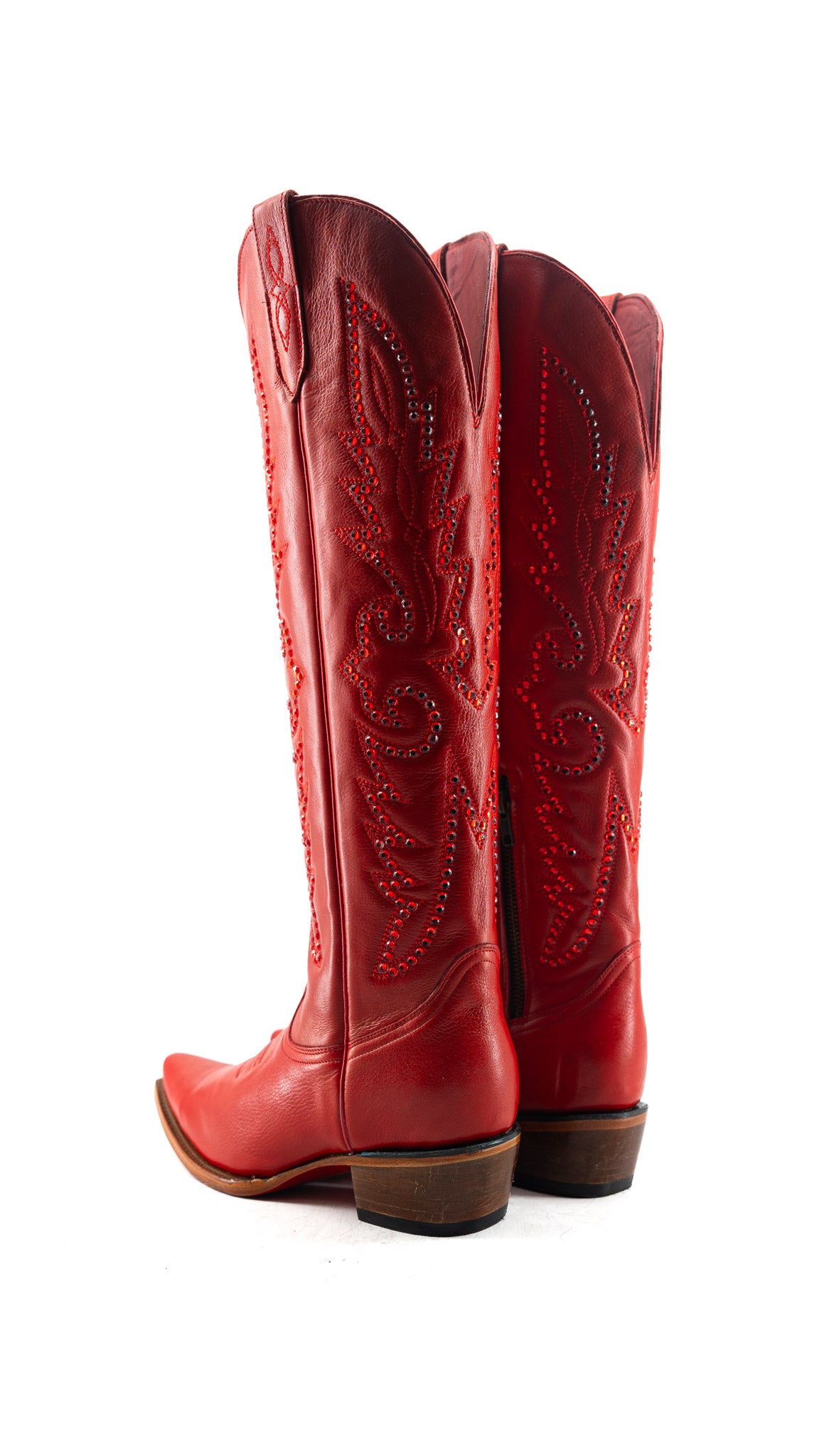 Zamara Tall Red Bottom Snip Toe Cowgirl Boot
