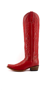 Zamara Tall Red Bottom Snip Toe Cowgirl Boot
