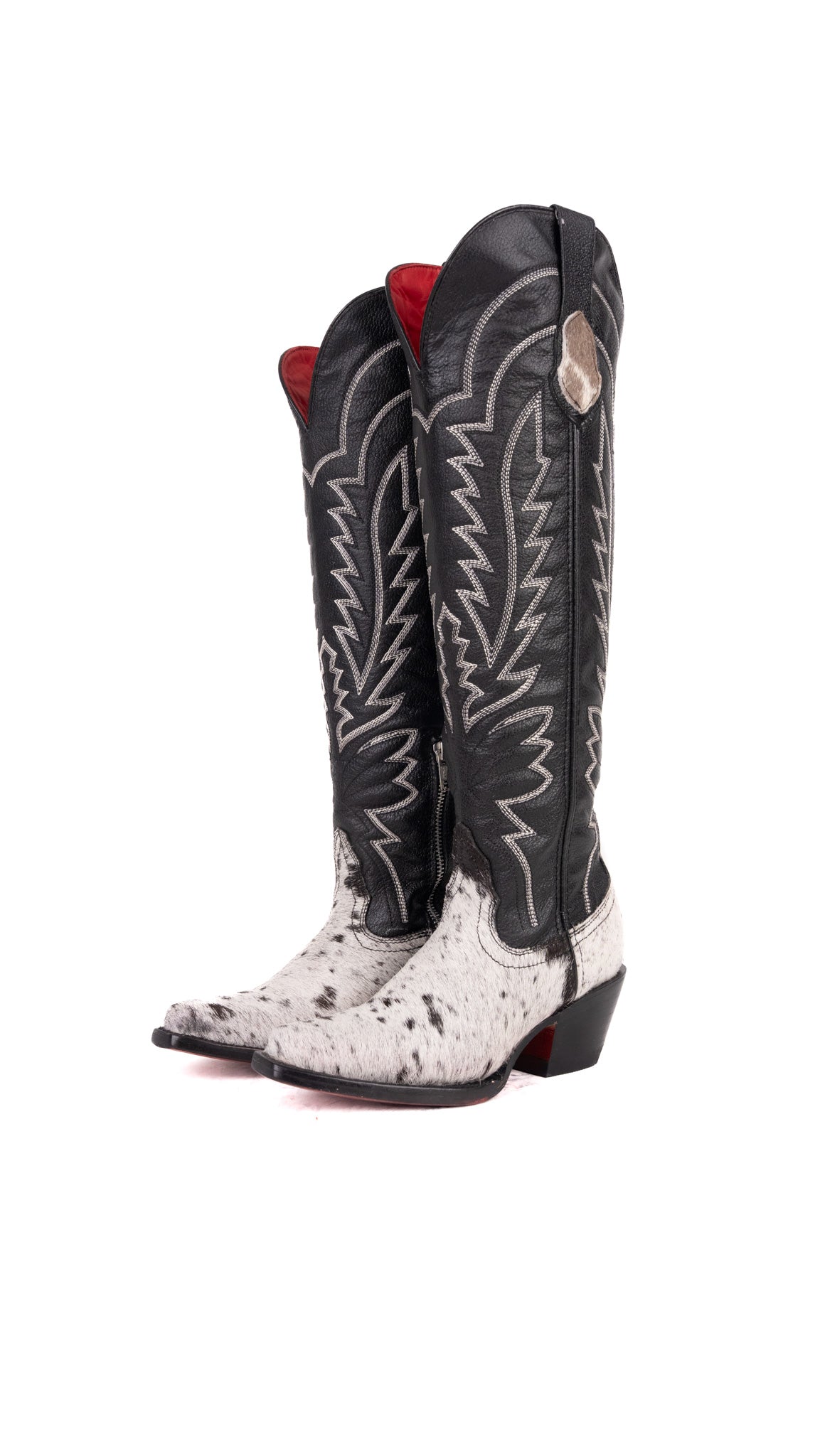 Bianca Tall Red Bottom Cowhide Snip Toe Cowgirl Boot Size 5 Box TW1