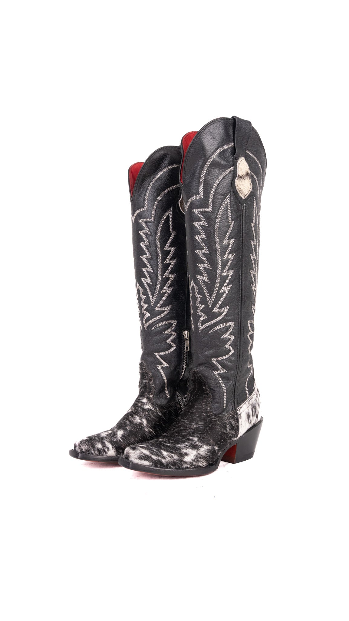 Bianca Tall Red Bottom Cowhide Snip Toe Cowgirl Boot Size 5 Box TW2