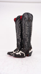 Bianca Tall Red Bottom Cowhide Snip Toe Cowgirl Boot Size 6 Box TW3