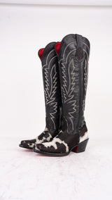 Bianca Tall Red Bottom Cowhide Snip Toe Cowgirl Boot Size 6 Box TW3