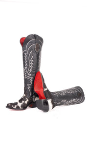 Bianca Tall Red Bottom Cowhide Snip Toe Cowgirl Boot Size 6 Box TW3