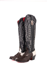 Bianca Tall Red Bottom Cowhide Snip Toe Cowgirl Boot Size 7 Box TW6