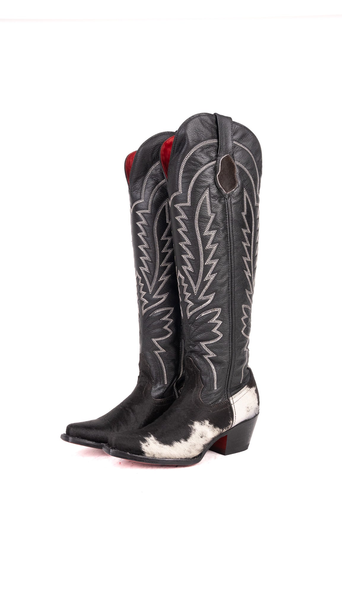 Bianca Tall Red Bottom Cowhide Snip Toe Cowgirl Boot Size 7.5 Box TW7