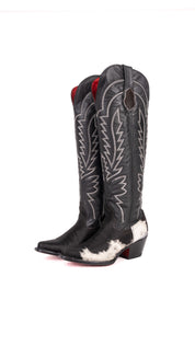 Bianca Tall Red Bottom Cowhide Snip Toe Cowgirl Boot Size 7.5 Box TW7