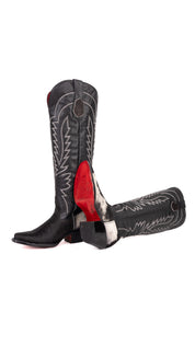 Bianca Tall Red Bottom Cowhide Snip Toe Cowgirl Boot Size 7.5 Box TW7