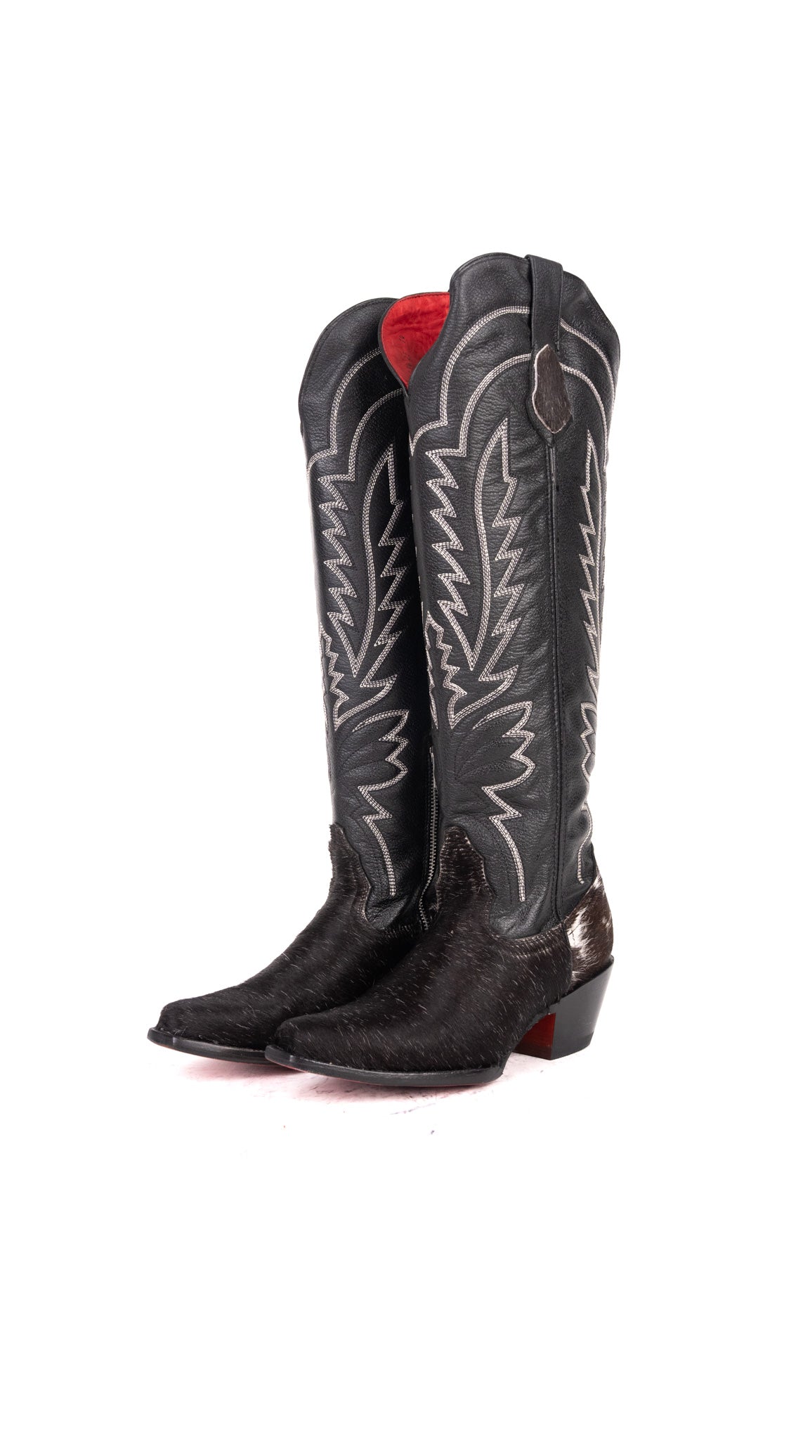 Bianca Tall Red Bottom Cowhide Snip Toe Cowgirl Boot Size 8 Box TW8