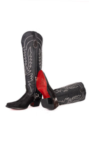 Bianca Tall Red Bottom Cowhide Snip Toe Cowgirl Boot Size 8 Box TW8