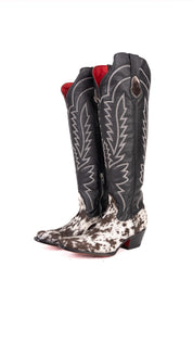 Bianca Tall Red Bottom Cowhide Snip Toe Cowgirl Boot Size 8 Box TW8