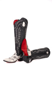 Bianca Tall Red Bottom Cowhide Snip Toe Cowgirl Boot Size 9 Box TW12