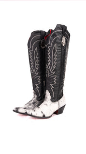 Bianca Tall Red Bottom Cowhide Snip Toe Cowgirl Boot Size 10 Box TW15