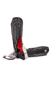 Bianca Tall Red Bottom Cowhide Snip Toe Cowgirl Boot Size 10 Box TW15