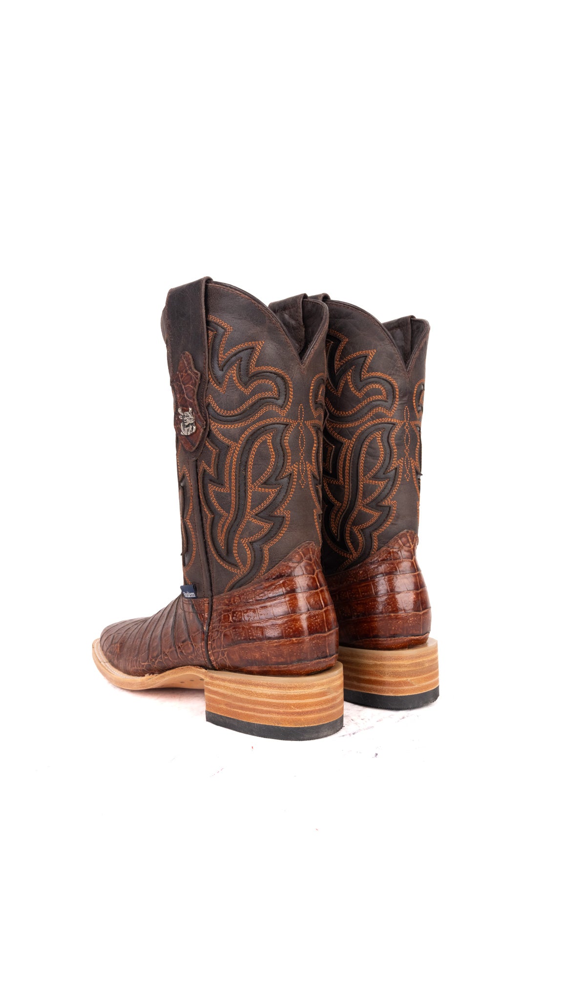 Bruce Belly Caiman Square Toe Cowboy Boot