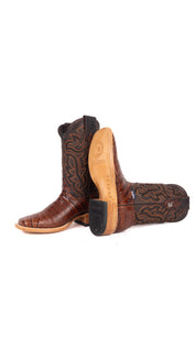 Bruce Belly Caiman Square Toe Cowboy Boot